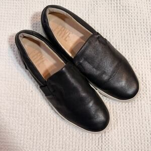Frye Black Leather Slip On Casual Minimalist Capsule Wardrobe Loafer Size 6.5M